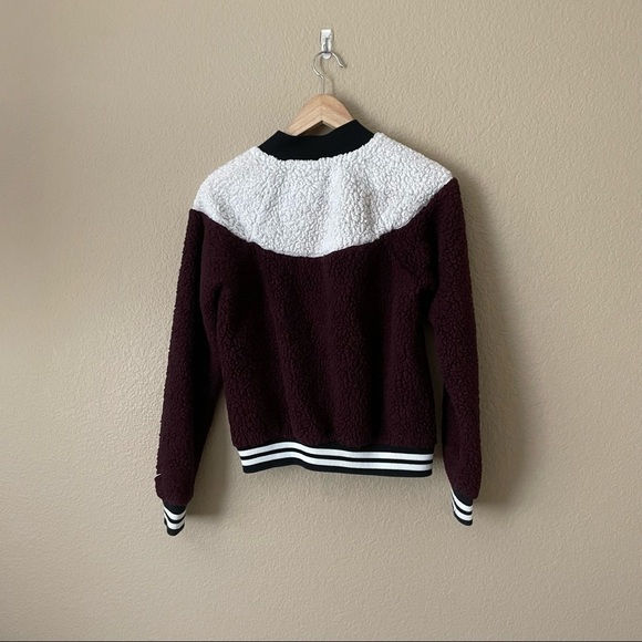 Nike NSW Sherpa Teddy Wolf Bomber Jacket - Picture 7 of 8